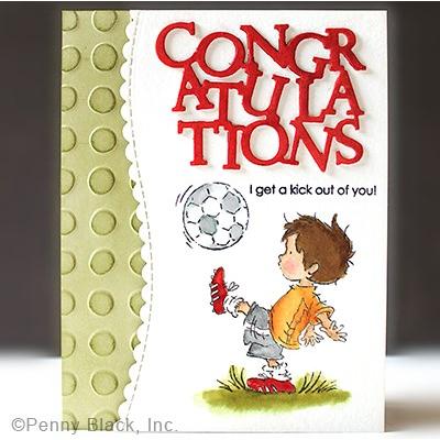 Penny Black Little Guy Clear Stamps 31-058 congratulations