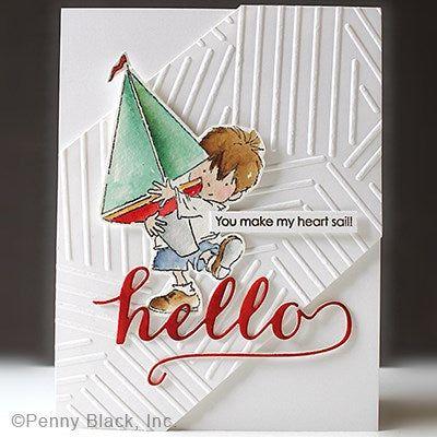 Penny Black Little Guy Clear Stamps 31-058 hello