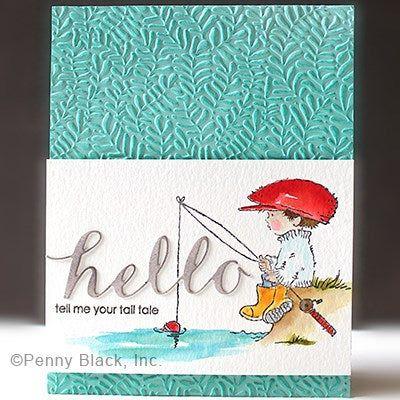 Penny Black Little Guy Clear Stamps 31-058 hello