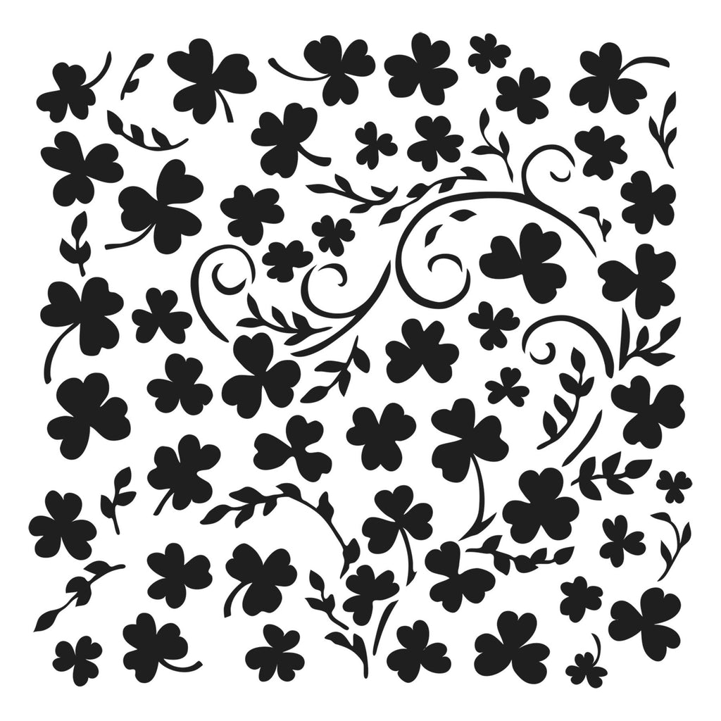 The Crafter’s Workshop Shamrock Background 6x6 Stencil tcw1063s