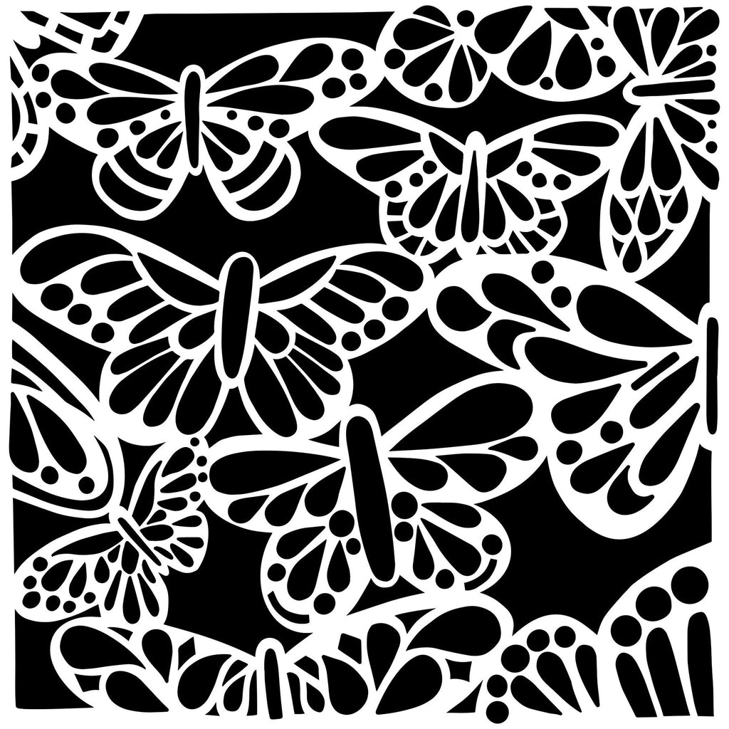 The Crafter’s Workshop Butterfly Bounty 6x6 Stencil tcw1081s