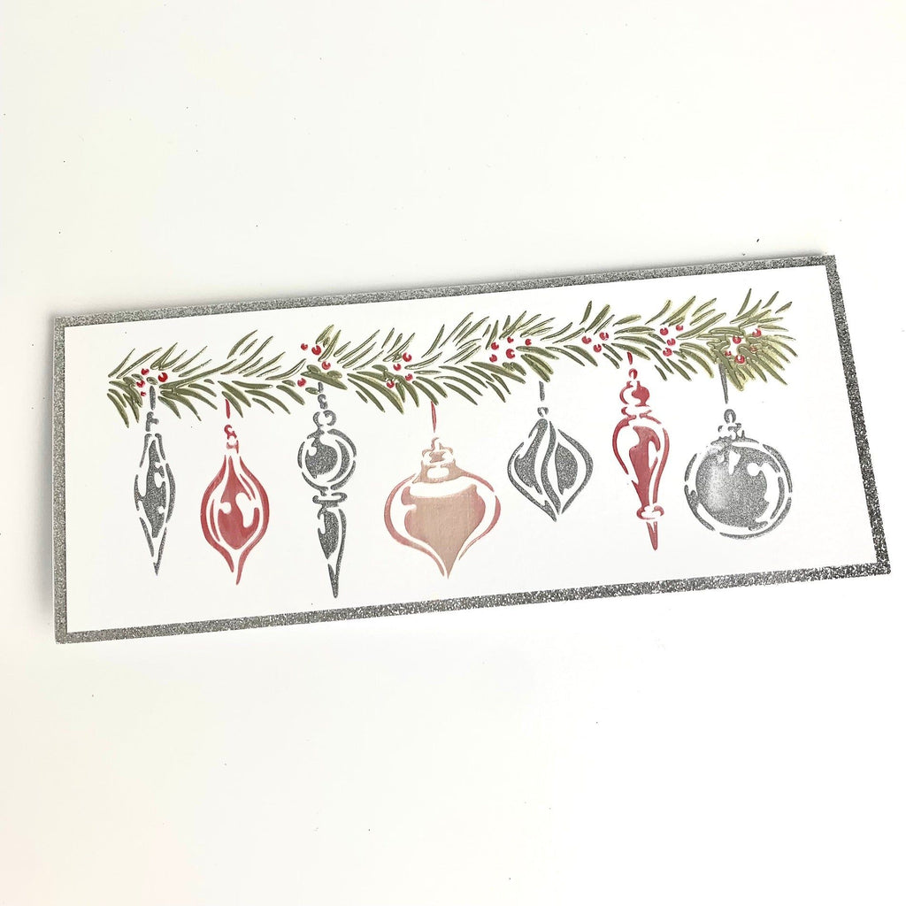 The Crafter’s Workshop Stencil Butter Olive tcw9150 ornaments