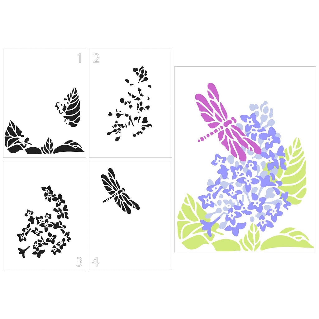 The Crafter’s Workshop Layered Lilac Dragonfly Stencil tcw6057