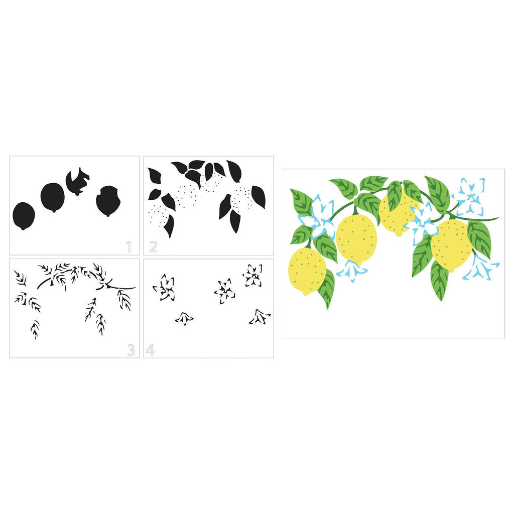 The Crafter’s Workshop Layered Lemon Branch 8.5x11 Stencil tcw6061