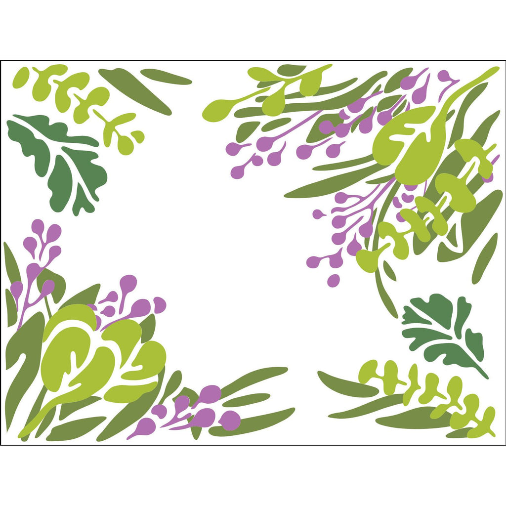 The Crafter’s Workshop Stencil Butter Sage tcw9149 branches