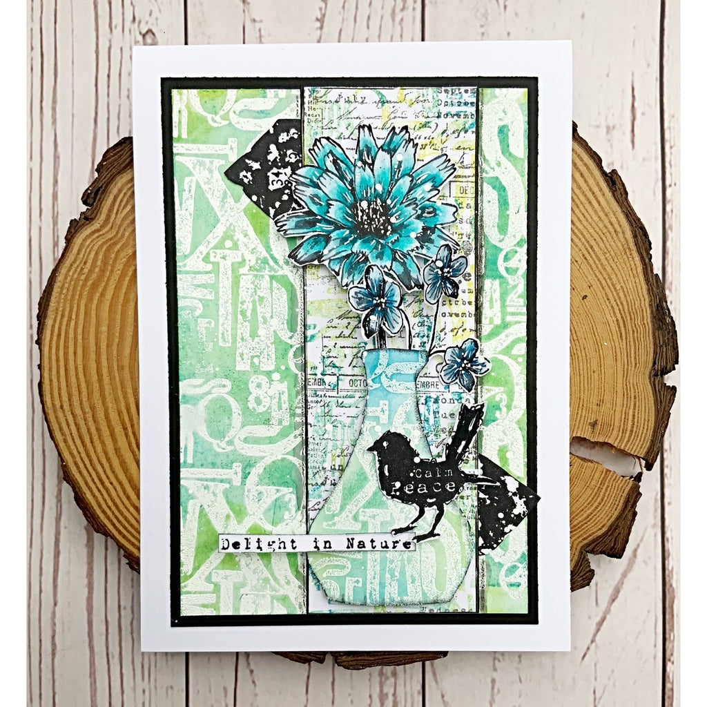 Tracy Evans Boutique Designs Background Elements A7 Clear Stamps te11 delight in nature