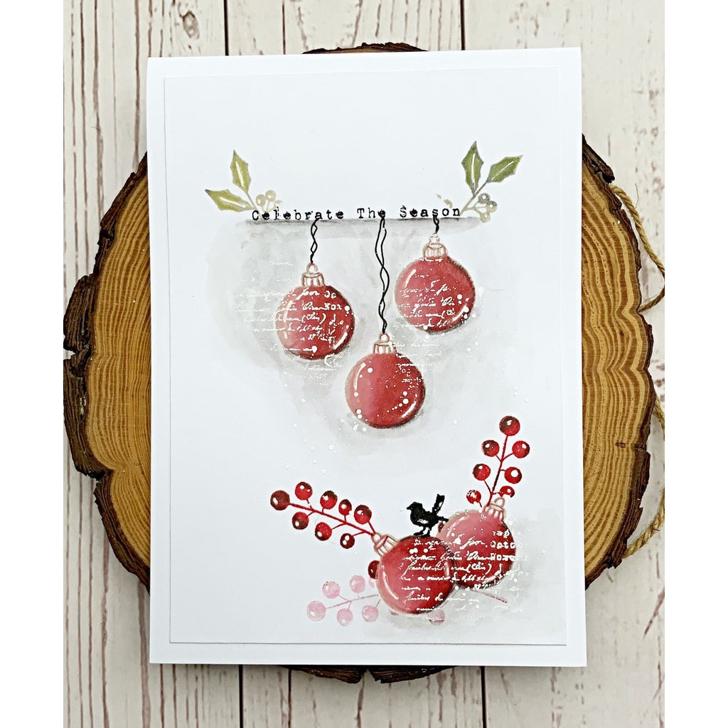 Tracy Evans Boutique Designs Holly and Berries A7 Clear Stamps te21 celebrate the season