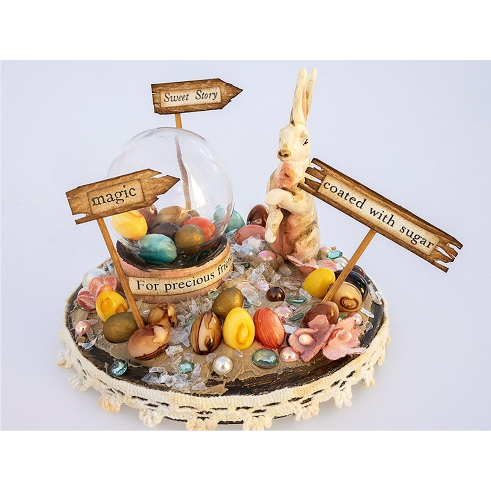 Tim Holtz Idea-ology SALVAGED RABBITS th94303 Easter Display | color-code:ALT01