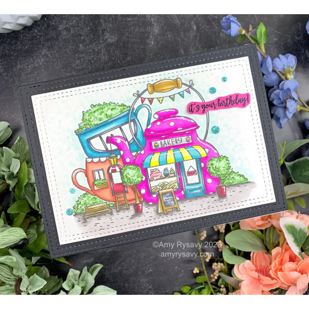 Picket Fence Studios The Bakery Clear Stamps bb-209 Teapot | color-code:ALT01