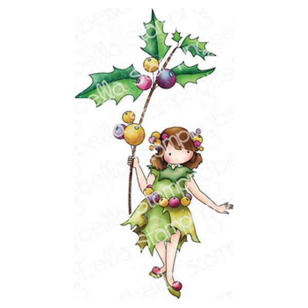 Stamping Bella Tiny Townie Garden Girl Holly Cling Stamp eb1266