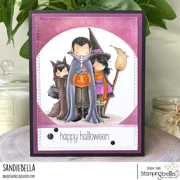 Stamping Bella Tiny Townie Trick or Treaters Cling Stamp eb1254 halloween