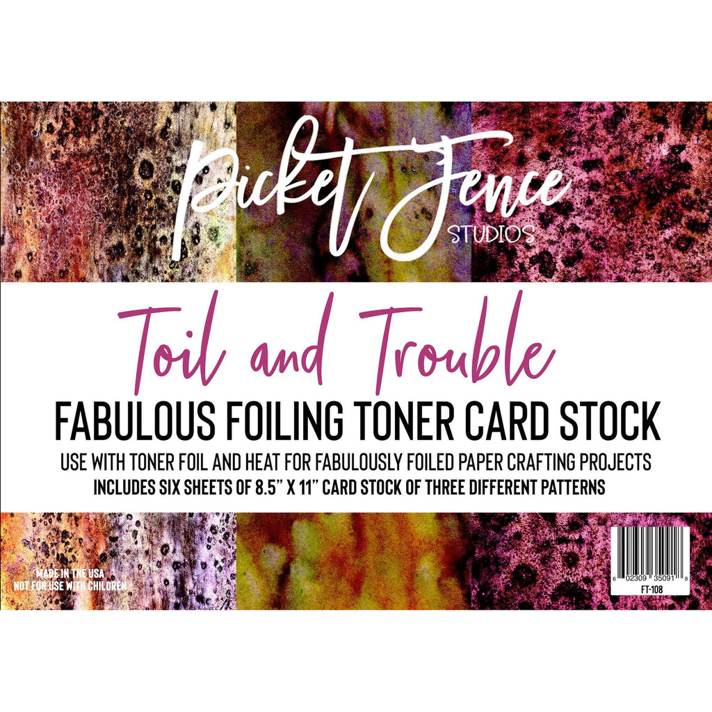 Picket Fence Studios Toil and Trouble Foiling Toner Card Stock ft-108