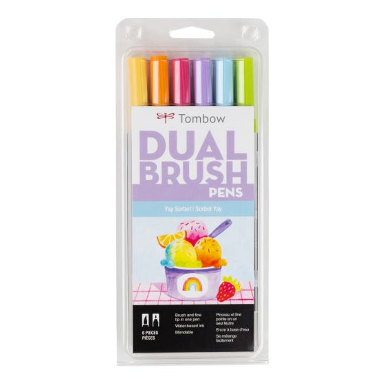 Tombow Yay Sorbet Dual Brush Pen Art Markers 56240