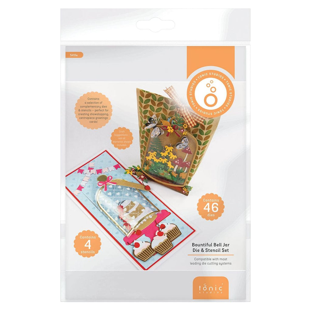 Tonic Bell Jar Die And Stencil Set 5413e