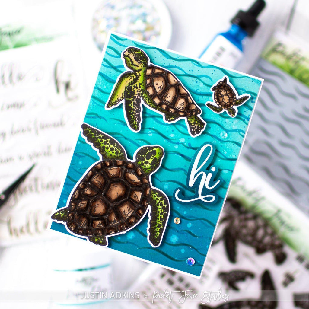 Picket Fence Studios A Sea Turtle's Journey Stamp and Die Bundle hi