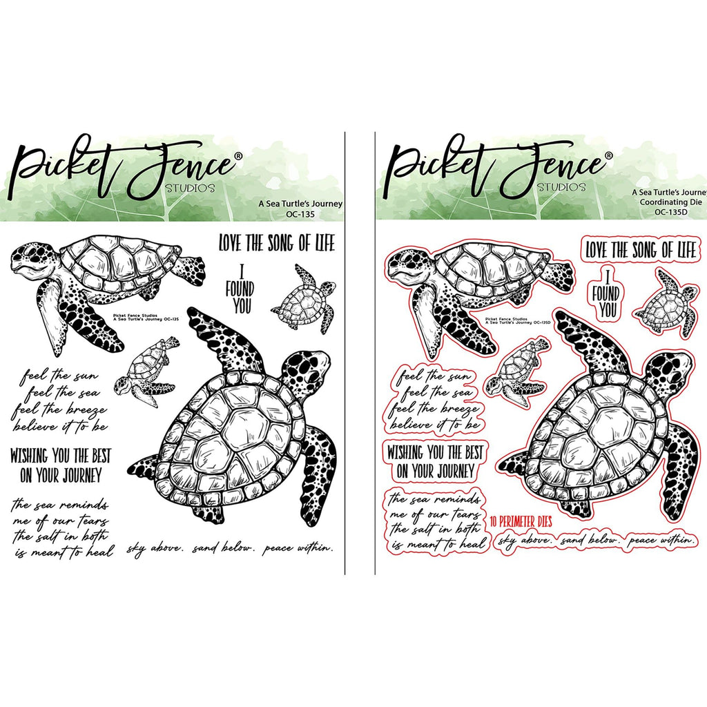 Picket Fence Studios A Sea Turtle's Journey Stamp and Die Bundle