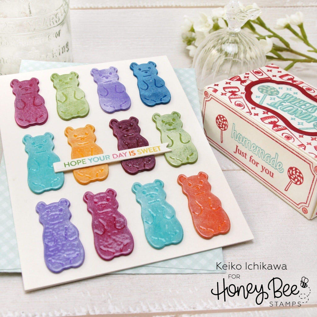 Honey Bee Mini Messages Sweets Clear Stamps hbst-502 Sweet Day Card