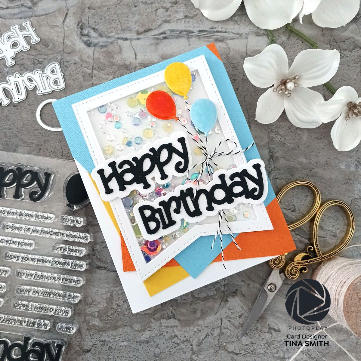 Photoplay Happy Birthday Clear Stamp Set Sis3808