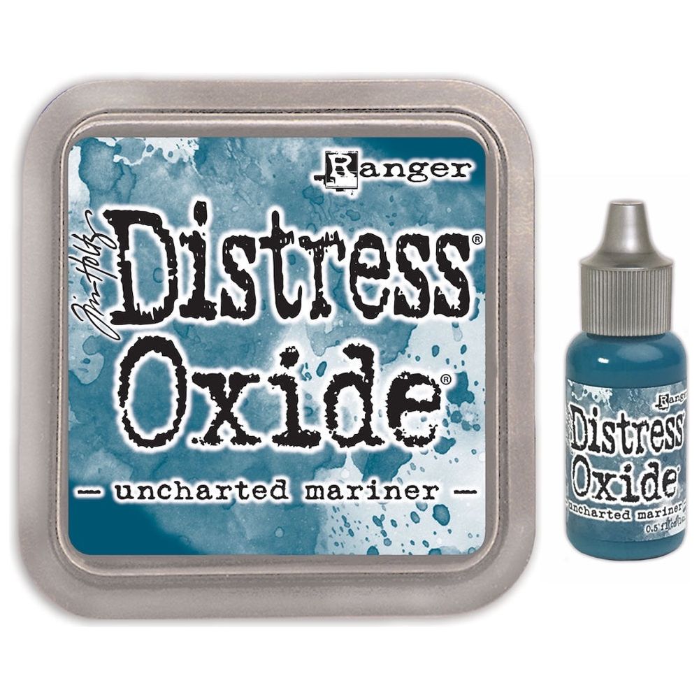 Tim Holtz Distress Uncharted Mariner Oxide Ink Pad And Reinker Bundle Ranger