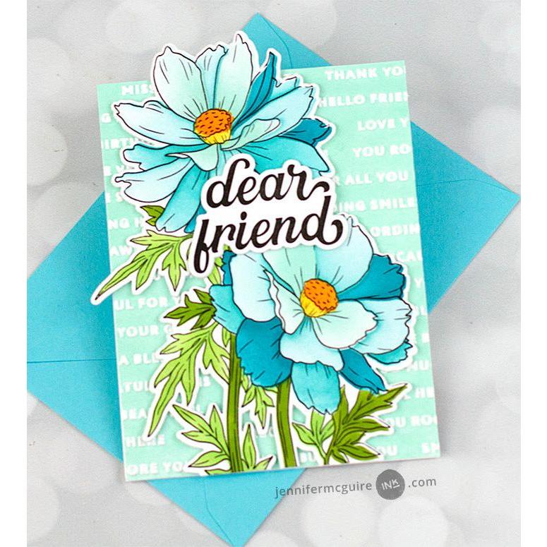 Altenew Raised Sentiments 3D Embossing Folder alt10242 dear friend | color-code:ALT01