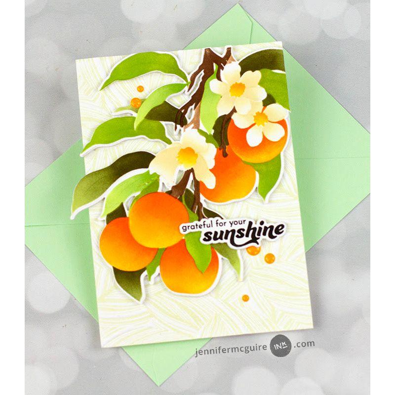 Altenew Foliage Fiesta Press n Foil Plate alt10238 oranges | color-code:ALT01