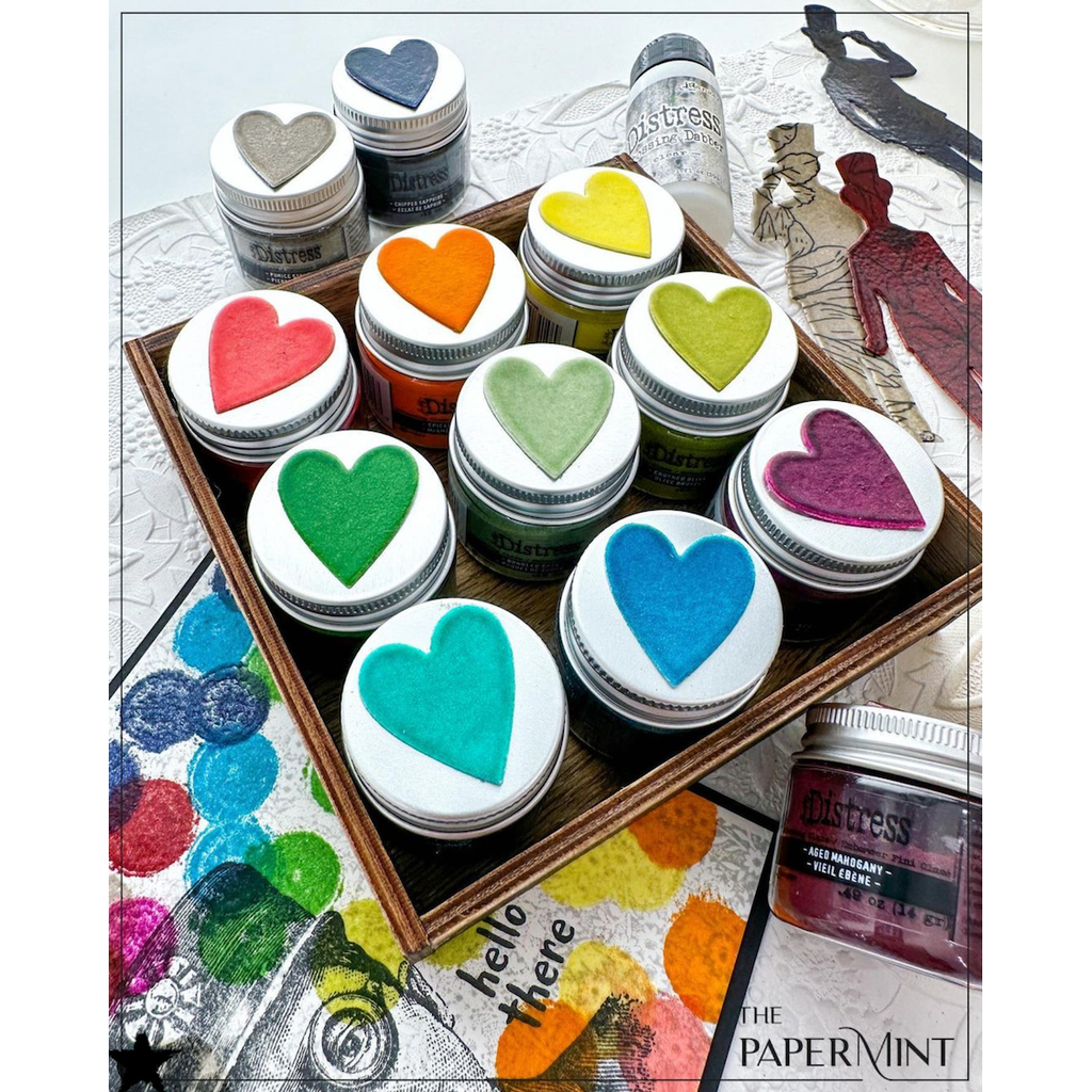 Tim Holtz Distress Embossing Glaze Pumice Stone Ranger tde79187 Heart Color Swatches