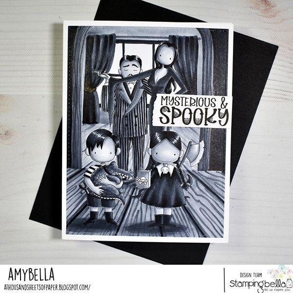 Stamping Bella Uptown Goth Parents Cling Stamp eb1256 addams family