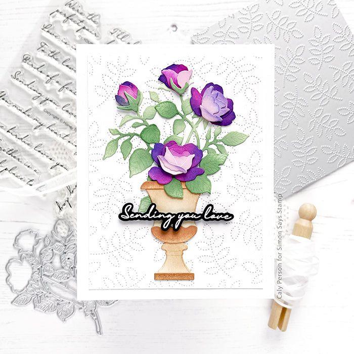 Honey Bee Lovely Layers Sweetheart Roses Dies hbds-llswhr Sending Love Card | color-code:ALT01