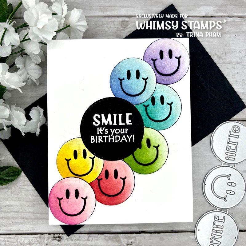 Whimsy Stamps Smiley Dies WSD198 emoji