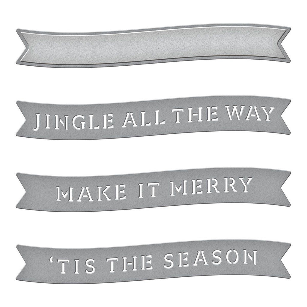 S1-124 Spellbinders Make It Merry Sentiments Etched Dies