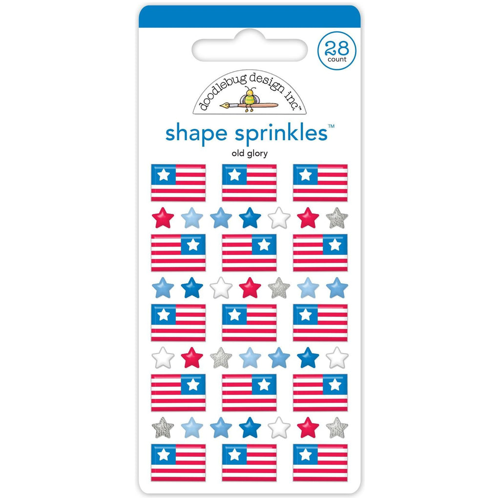 Doodlebug Old Glory Shape Sprinkles 8502