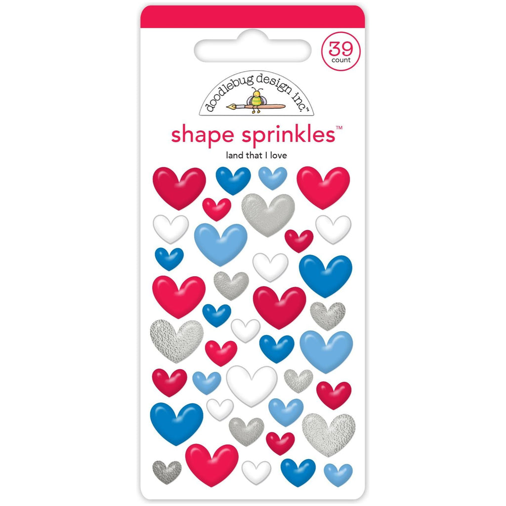 Doodlebug Land that I Love Shape Sprinkles 8503