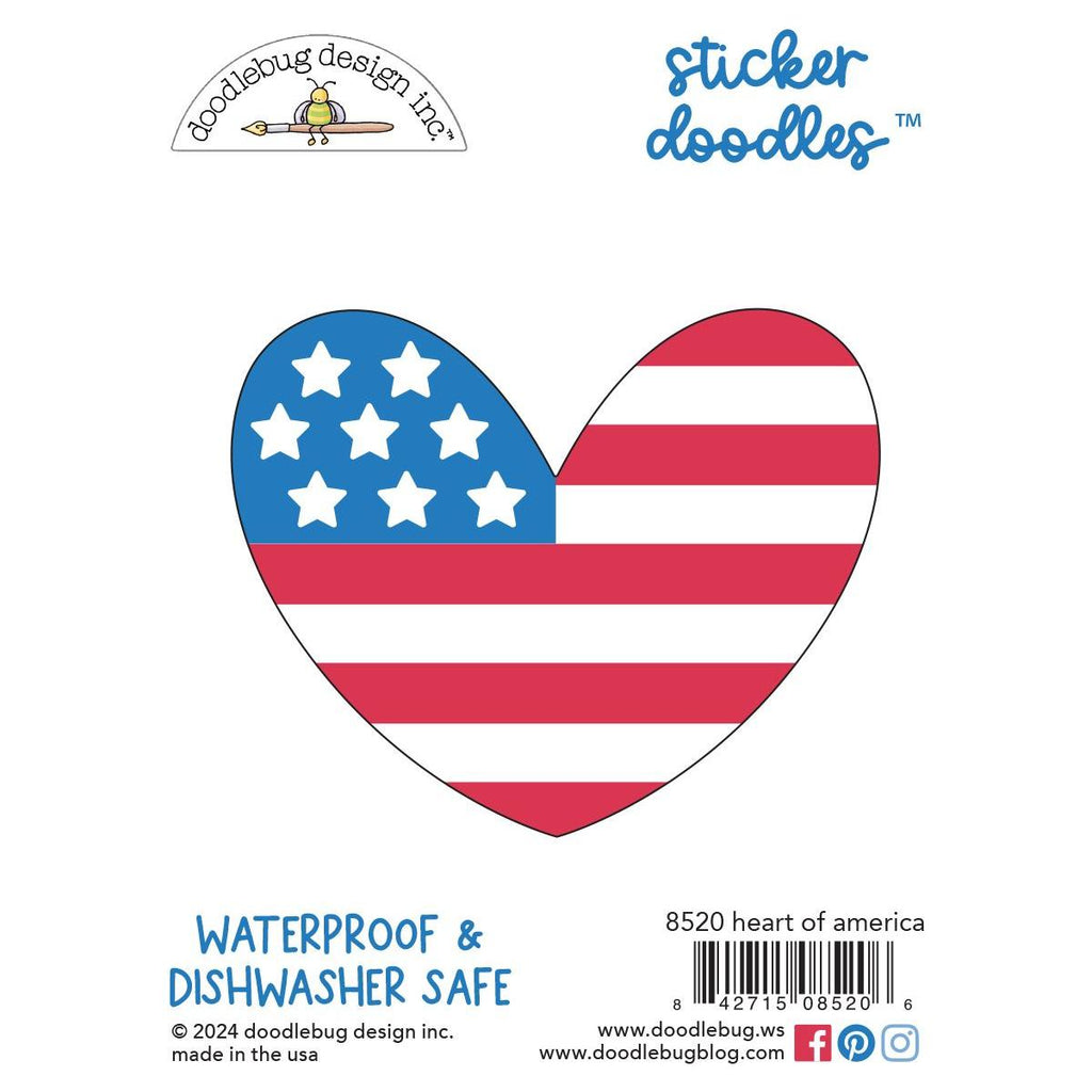 Doodlebug Heart of America Sticker Doodles 8520