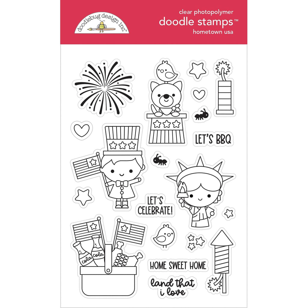 Doodlebug Hometown USA Clear Stamps 8521