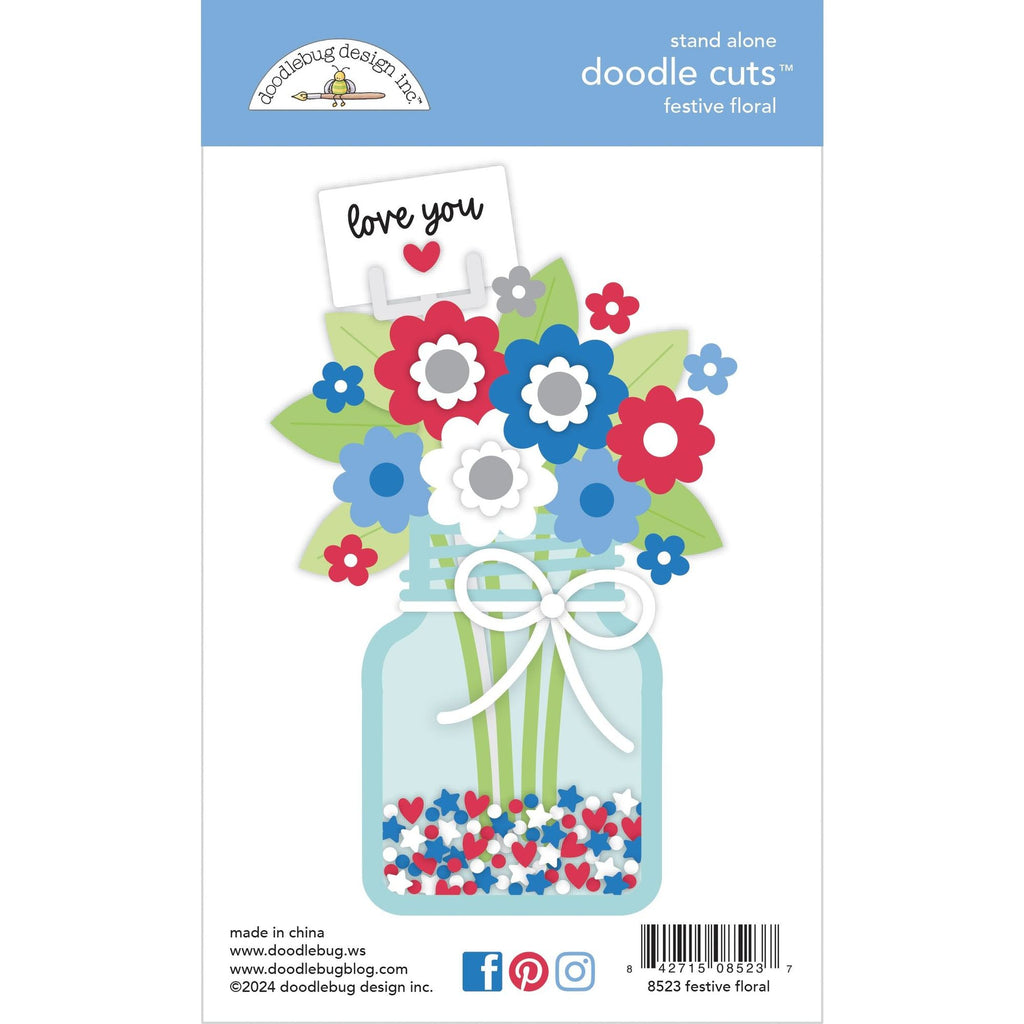 Doodlebug Festive Floral Doodle Cuts 8523