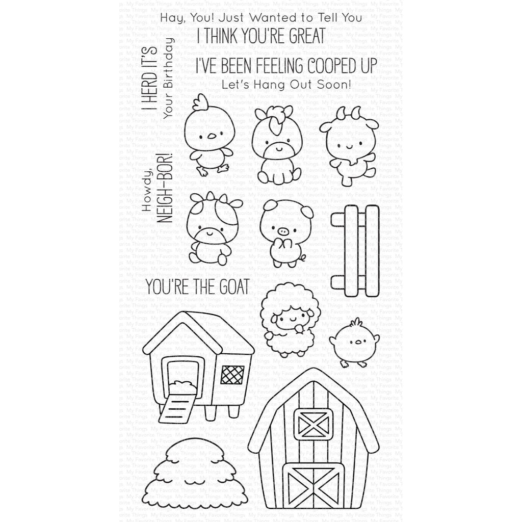 My Favorite Things Barnyard Bunch Clear Stamps jb045