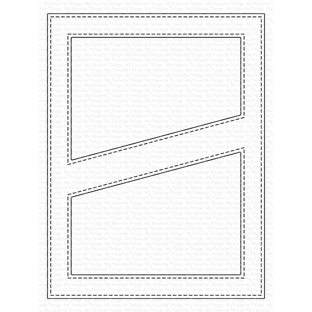 My Favorite Things Stitched Diagonal Center Strip Cover-Up Die Die-Namics mft2749