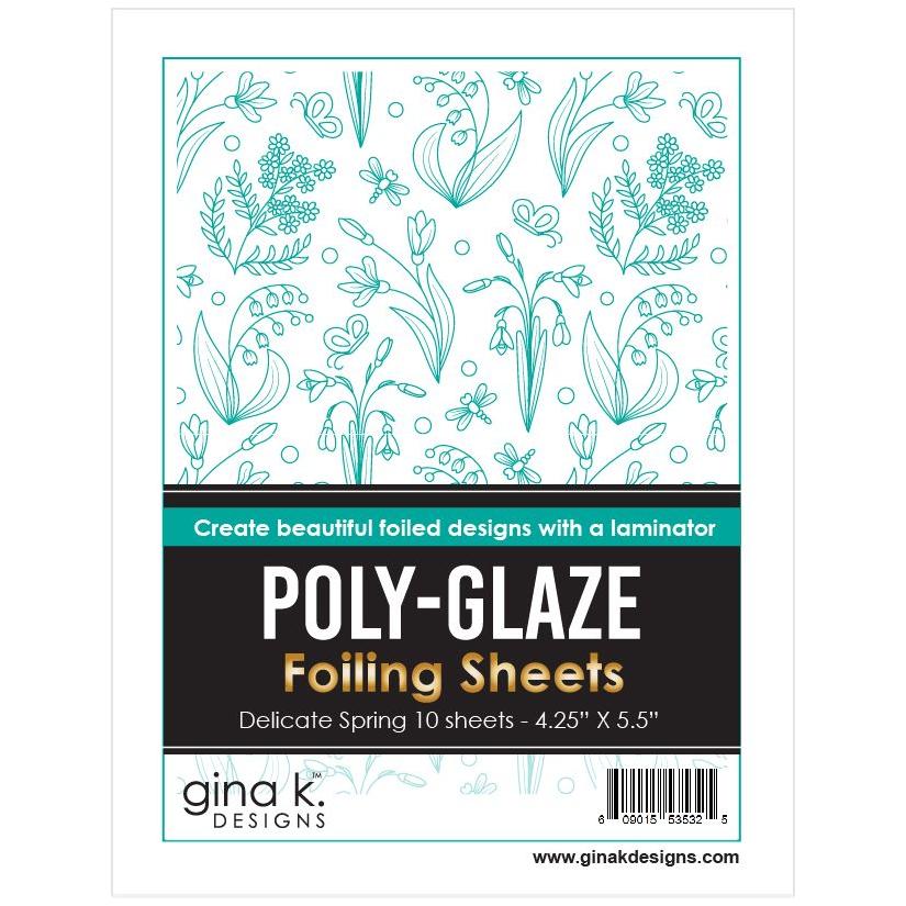 Gina K Designs Delicate Spring Poly-Glaze Foiling Sheets pgds