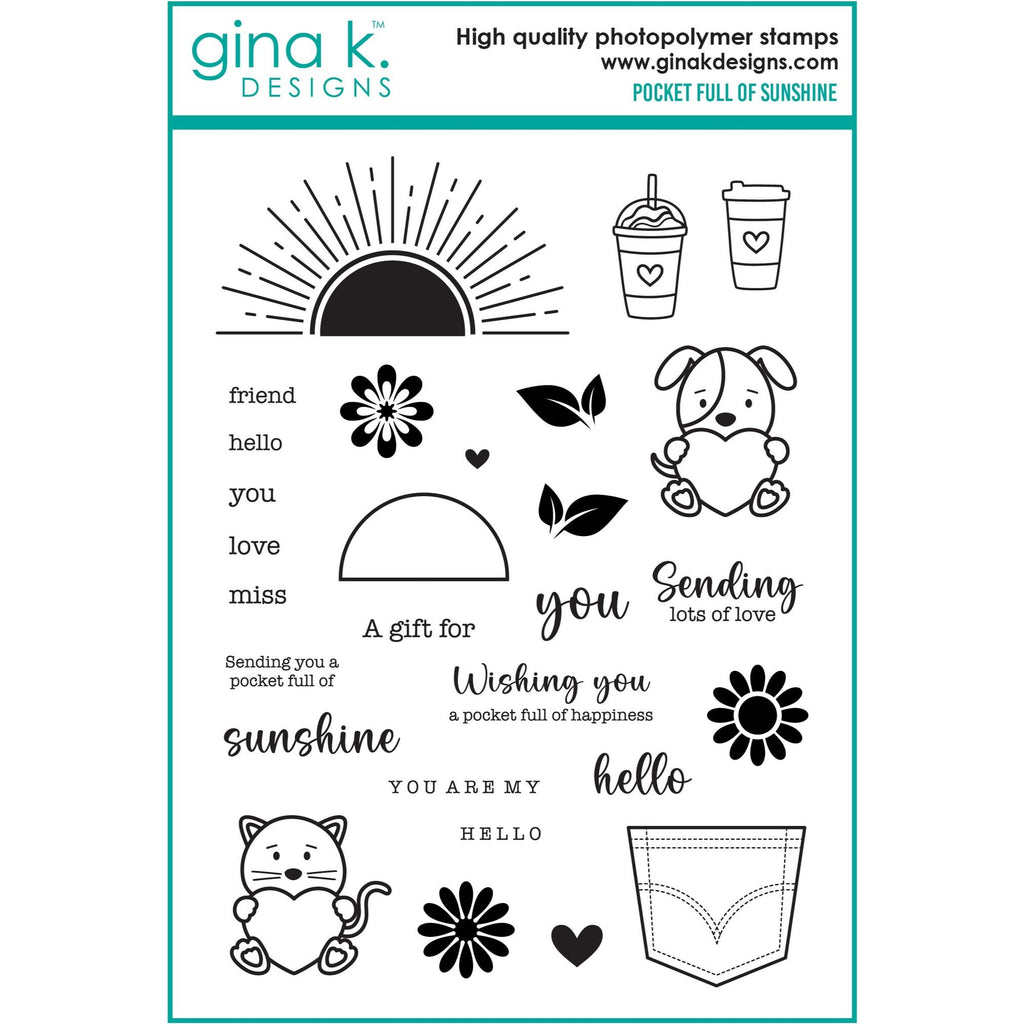 Gina K Designs Pocket Full of Sunshine Clear Stamps gkd227