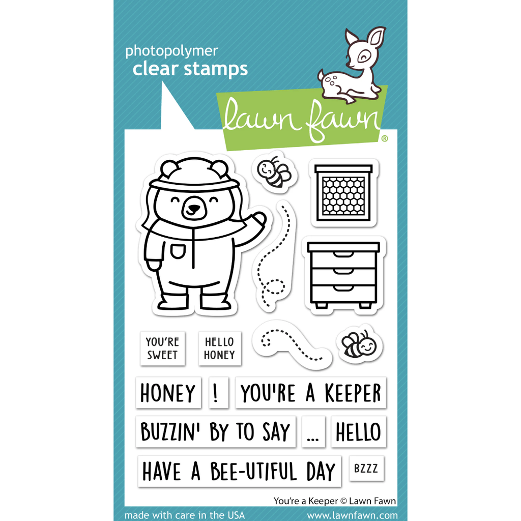 Lawn Fawn You're A Keeper Clear Stamps lf3136