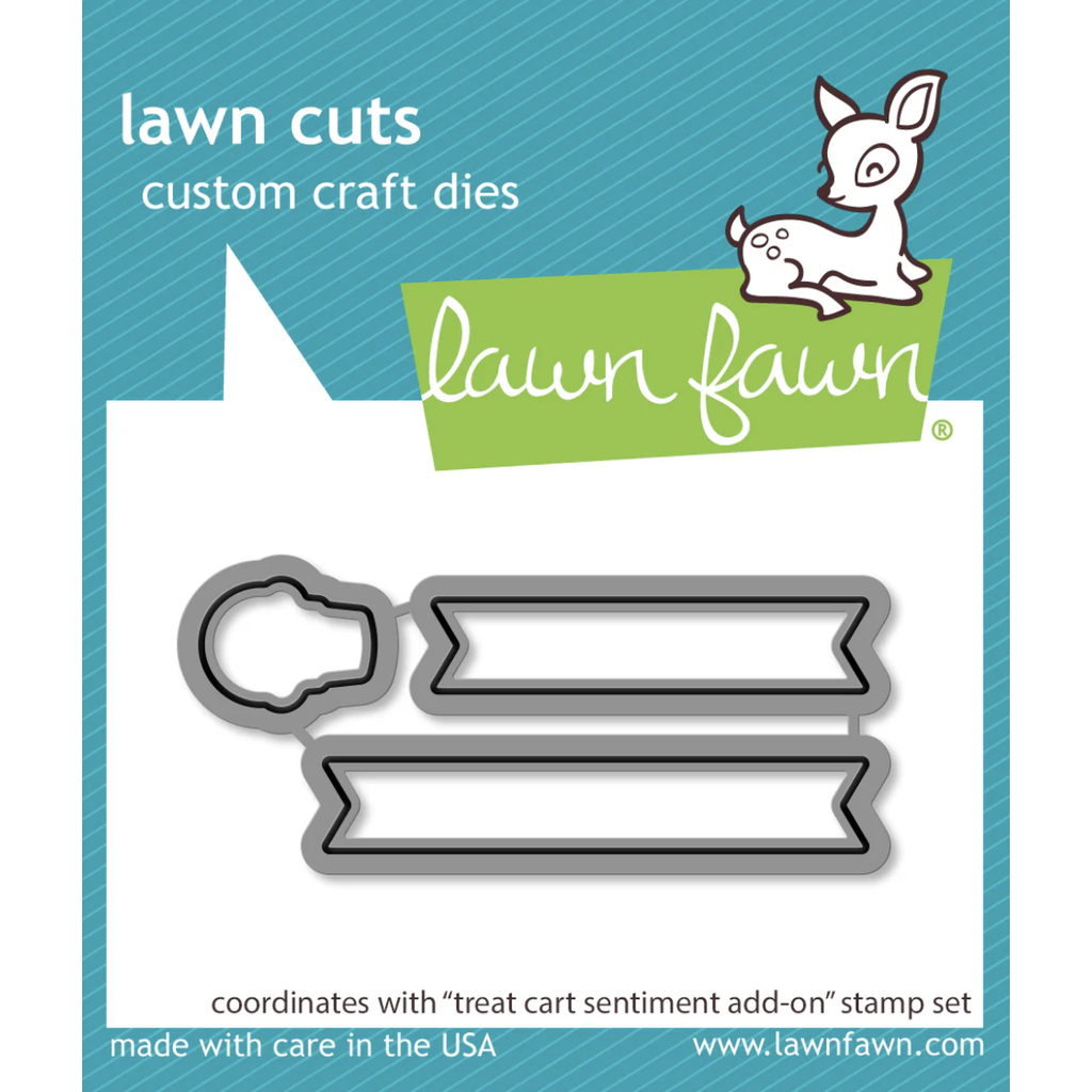 Lawn Fawn Treat Cart Sentiment Add-On Coordinating Dies lf3414