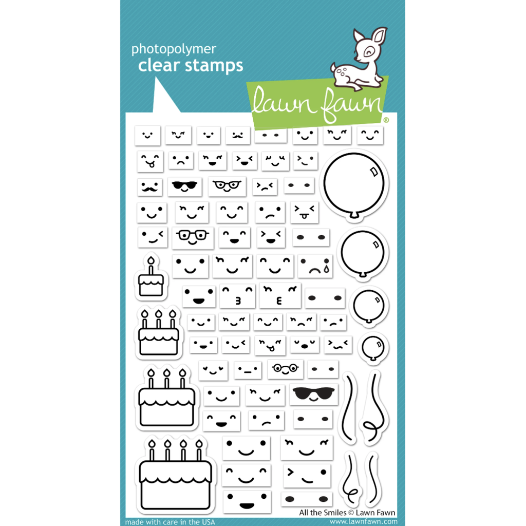 Lawn Fawn All the Smiles Clear Stamps lf3423