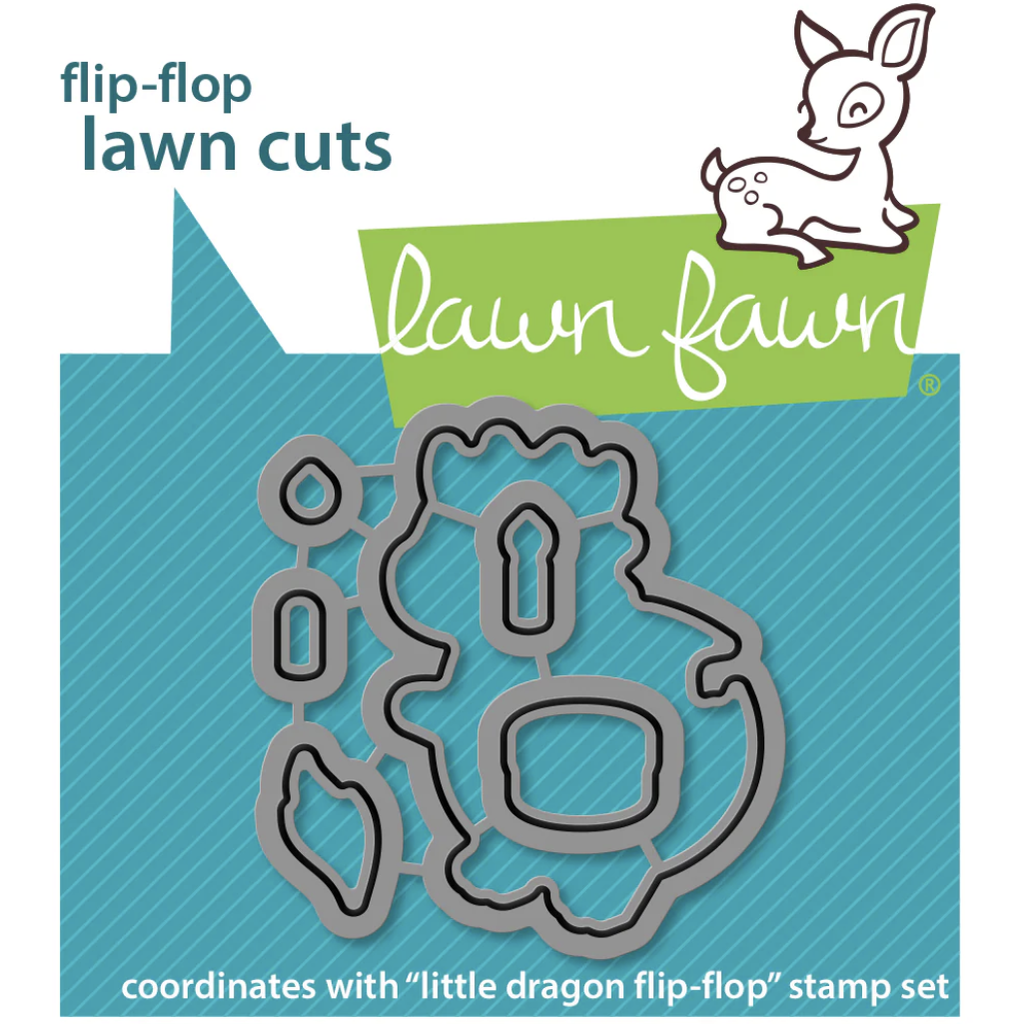 Lawn Fawn Little Dragon Flip-Flop Coordinating Dies lf3428