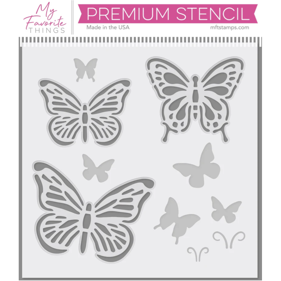 My Favorite Things Flutterbys Premium Stencil Set st210