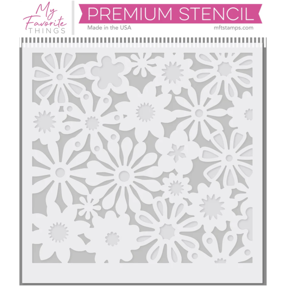 My Favorite Things Funky Florals Premium Stencil Set st212