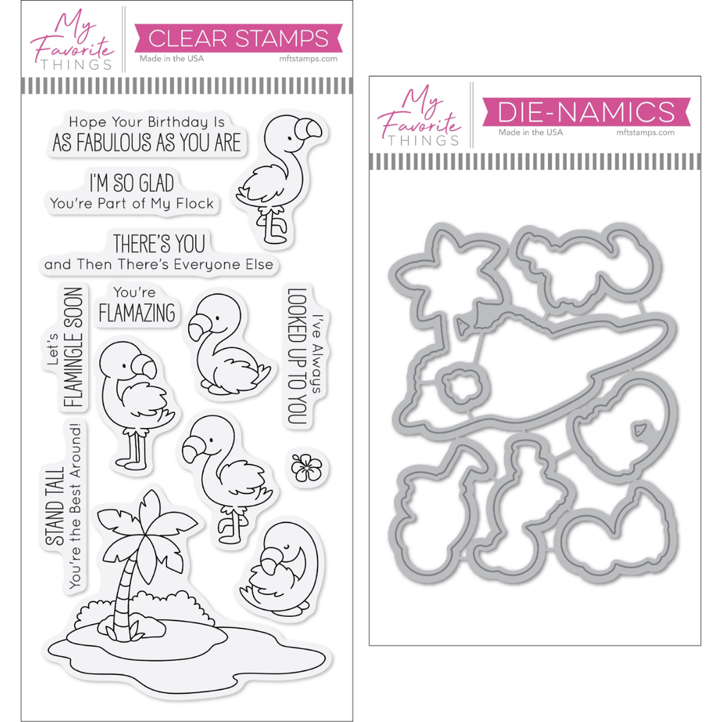 My Favorite Things Fabulous Flamingos Clear Stamps and Dies