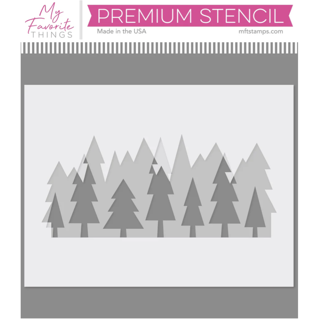 My Favorite Things Layered Treeline Premium Stencil Set st215