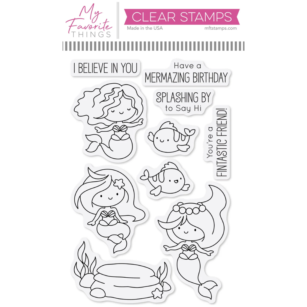 My Favorite Things Fintastic Friends Clear Stamps jb054