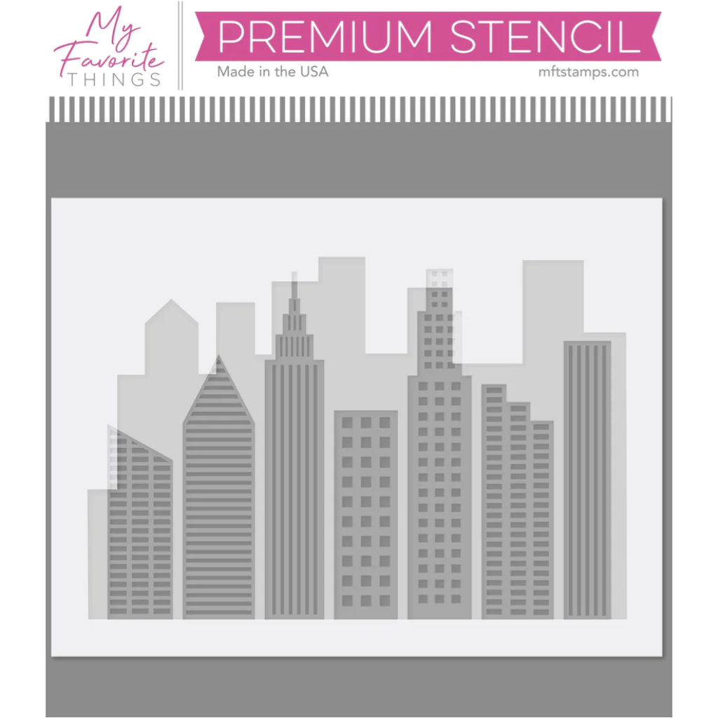 My Favorite Things Layered City Skyline Premium Stencil Set st214