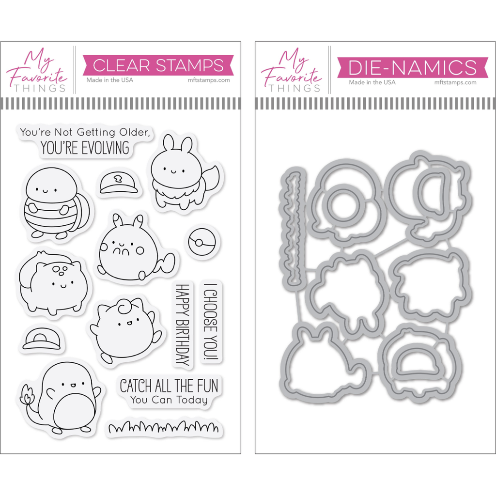 My Favorite Things Evolving Friends Clear Stamps and Dies Set